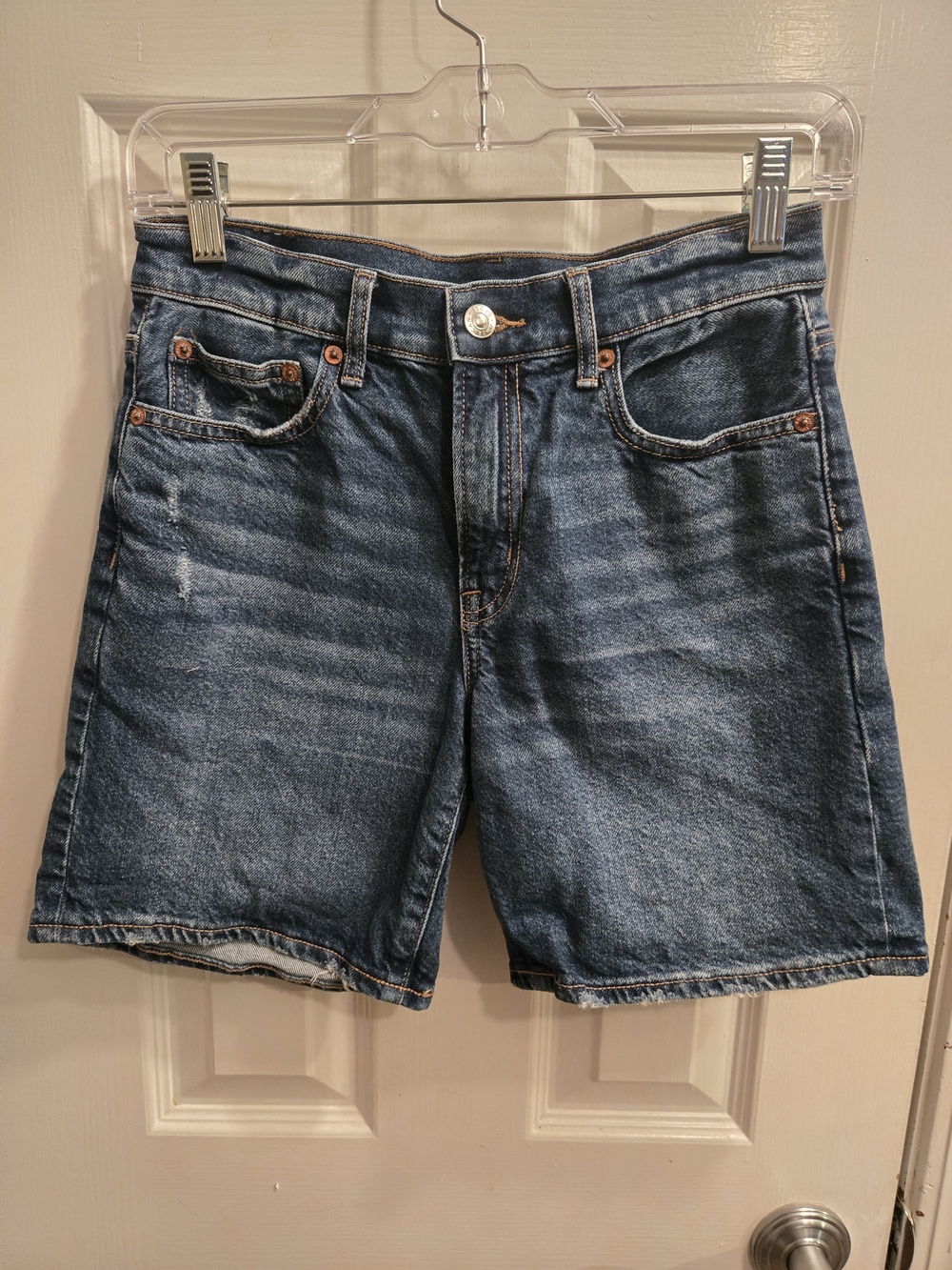 American Eagle Denim Midi Bermuda Shorts Size 00